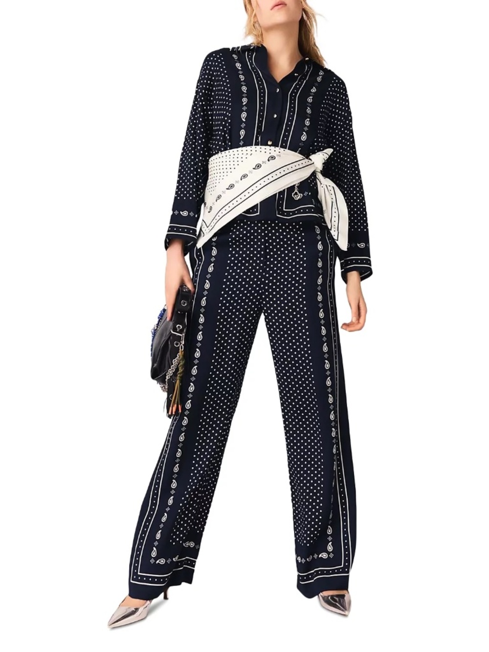 Citapois Flowing printed shirt & Pitapois Bandana Print Wide Leg Pants